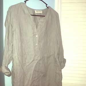 Jones New York Grey/Purple Tunic Top